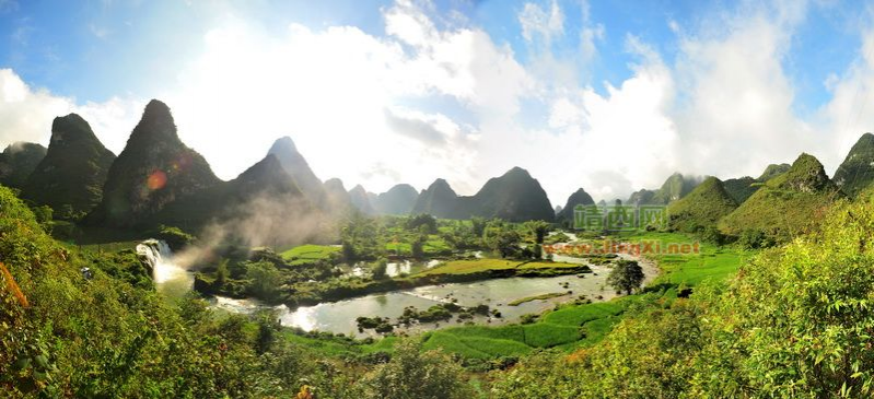 爱布瀑布群风景 - 靖西市·靖西网