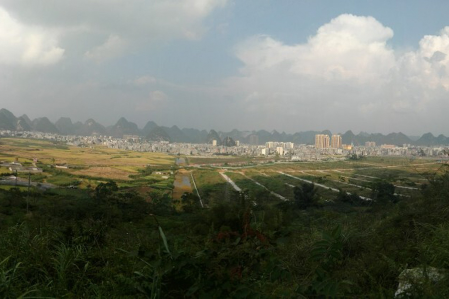 靖西一路向西，靖西电视塔，靖西排隆山，全景图 - 靖西市·靖西网