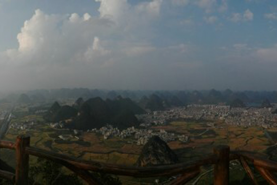 靖西一路向西，靖西电视塔，靖西排隆山，全景图 - 靖西市·靖西网