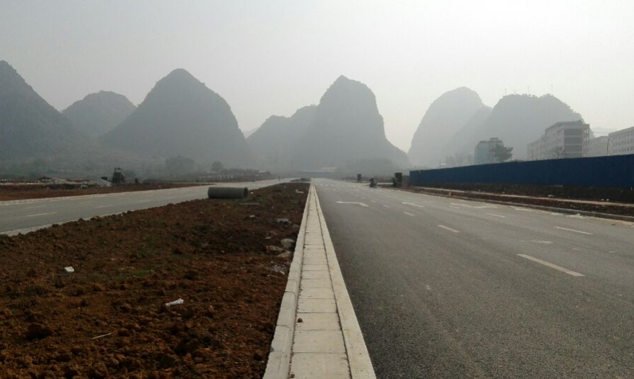 靖西又一超宽道路，城中路延长线，标准城市街道 - 靖西市·靖西网