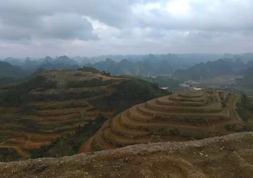 大山中的靖西，难得的几块平地（谷歌地球图） - 靖西市·靖西网