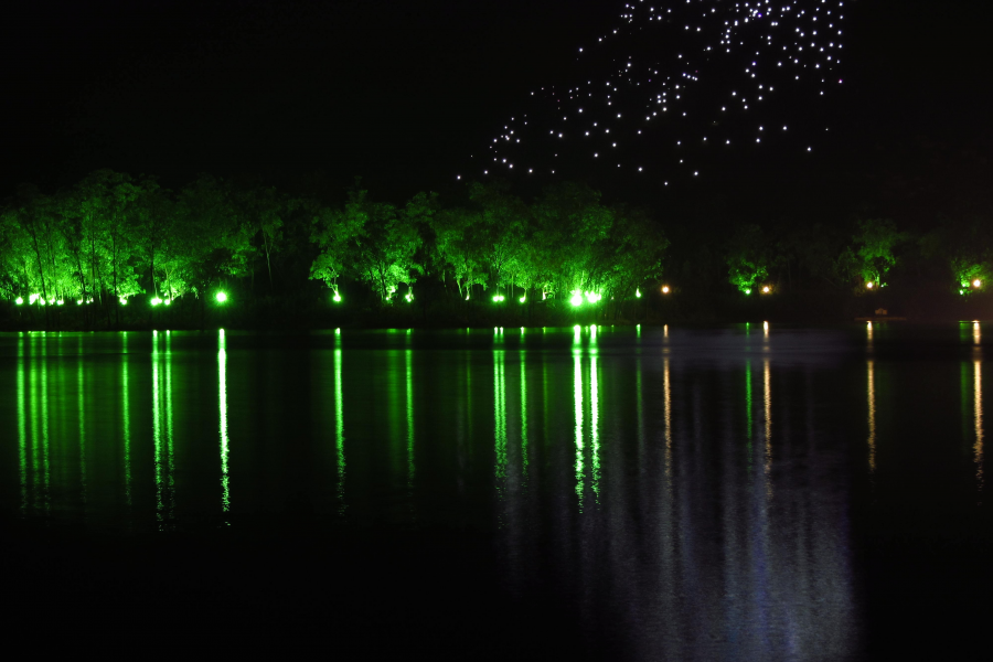 夜拍湿地公园-靓丽的靖西龙潭湿地公园夜景 - 靖西市·靖西网