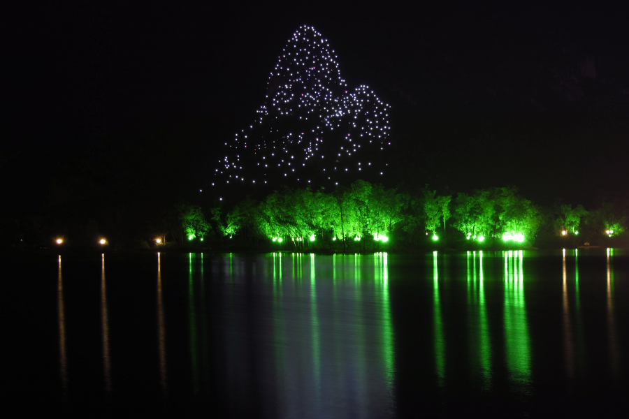 夜拍湿地公园-靓丽的靖西龙潭湿地公园夜景 - 靖西市·靖西网