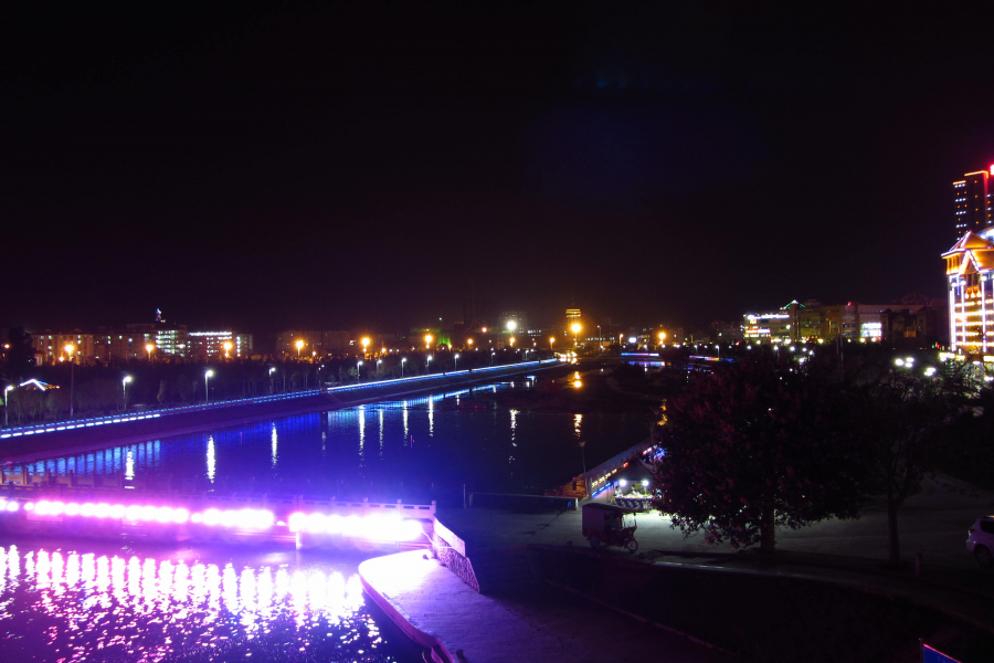 夜拍湿地公园-靓丽的靖西龙潭湿地公园夜景 - 靖西市·靖西网