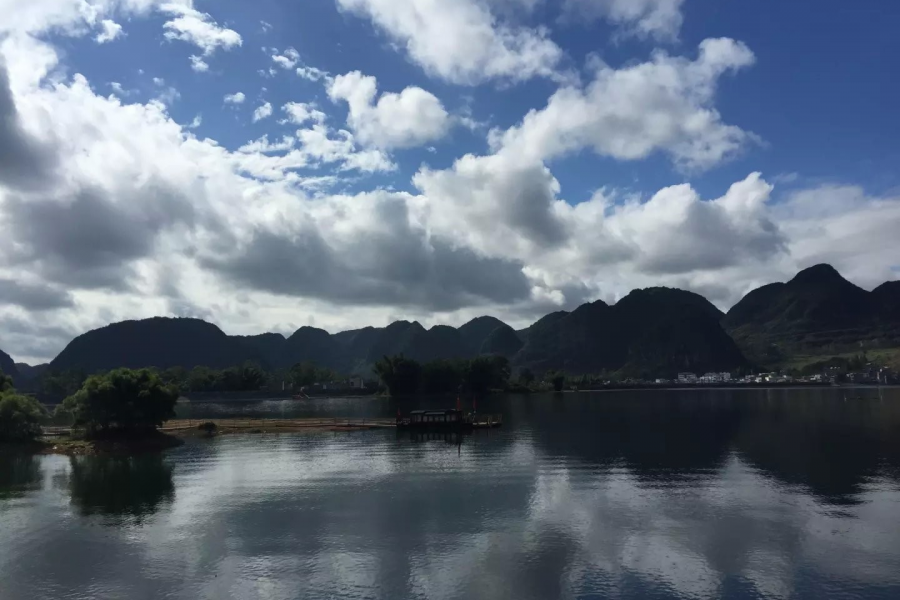 美丽的靖西渠洋湖，如果岛上有个山庄客栈就好了 - 靖西市·靖西网