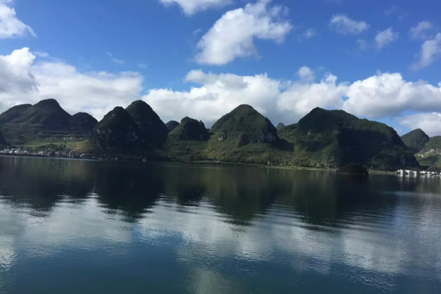 美丽的靖西渠洋湖，如果岛上有个山庄客栈就好了 - 靖西市·靖西网