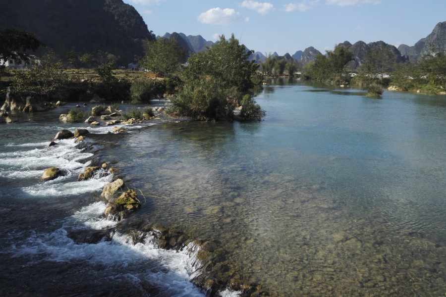 双桥流水，乱石小滩，靖西市岳圩镇下皿风景。 - 靖西市·靖西网