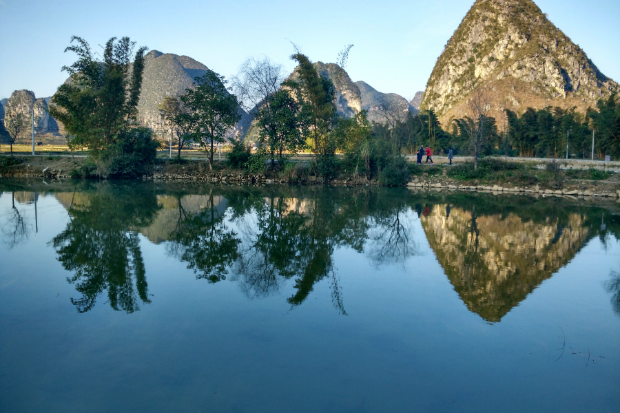 春节大年初一靖西本地游，清水蓝天无云游靖西自然美景 - 靖西市·靖西网