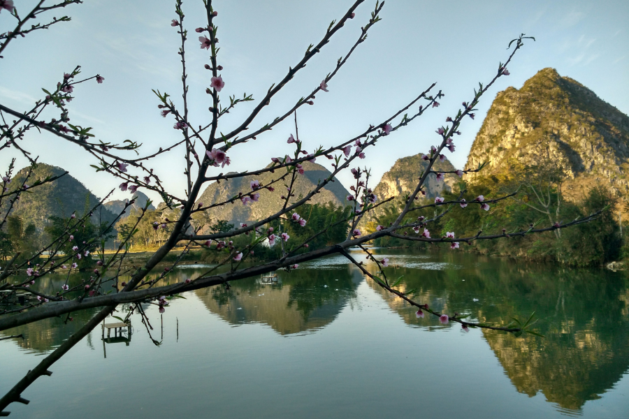 春节大年初一靖西本地游，清水蓝天无云游靖西自然美景 - 靖西市·靖西网