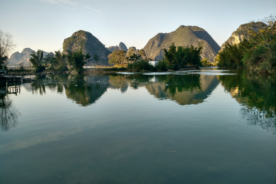 春节大年初一靖西本地游，清水蓝天无云游靖西自然美景 - 靖西市·靖西网