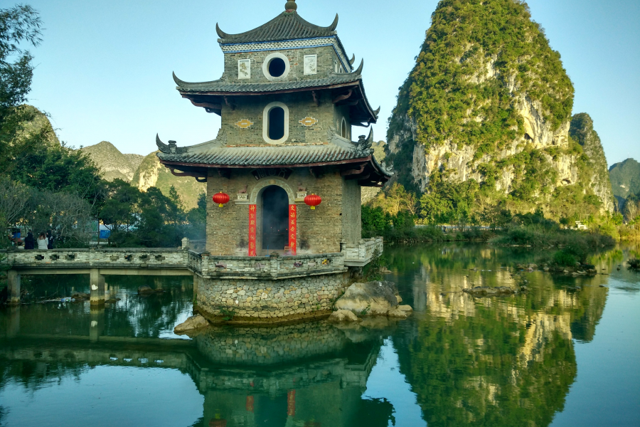 春节大年初一靖西本地游，清水蓝天无云游靖西自然美景 - 靖西市·靖西网