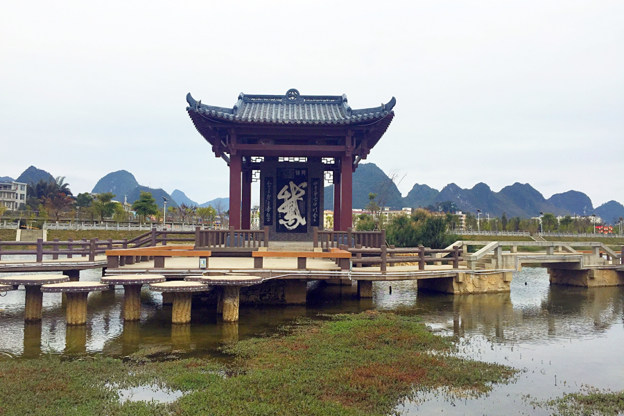 早上到湿地公园走走，不经意间看到处处干干净净，清清爽爽 - 靖西市·靖西网