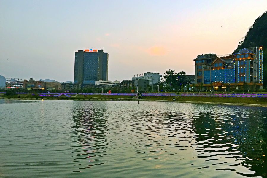 这风景不是时时都会有，美丽的靖西龙潭夕阳风景 - 靖西市·靖西网