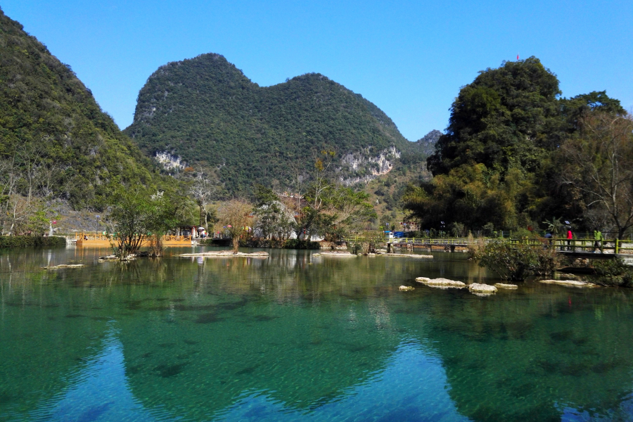 鹅泉全天风景欣赏。早上拍到下午，靖西鹅泉风光。 - 靖西市·靖西网