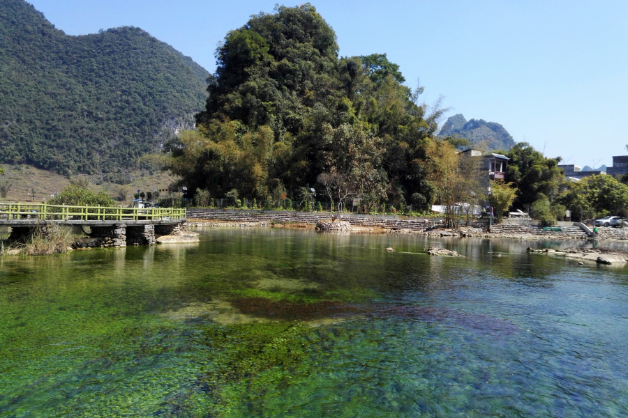 鹅泉全天风景欣赏。早上拍到下午，靖西鹅泉风光。 - 靖西市·靖西网