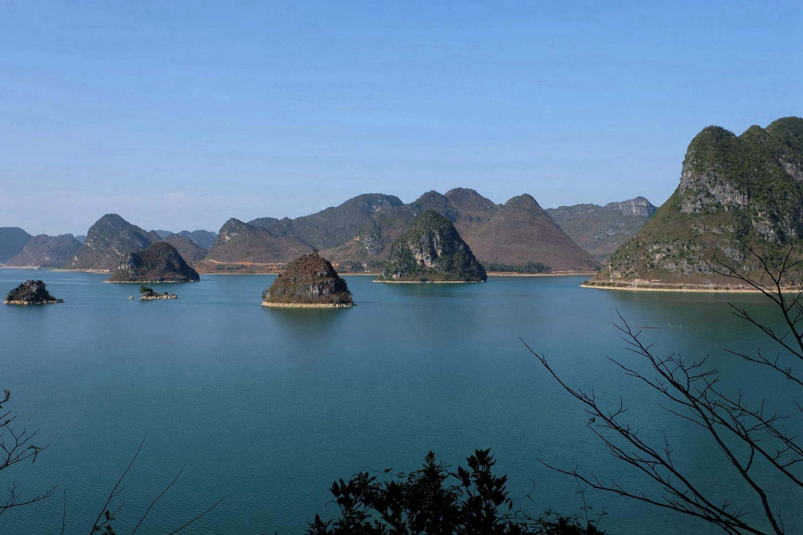 晴天下的渠洋湖，来几张渠洋湖玩玩 - 靖西市·靖西网