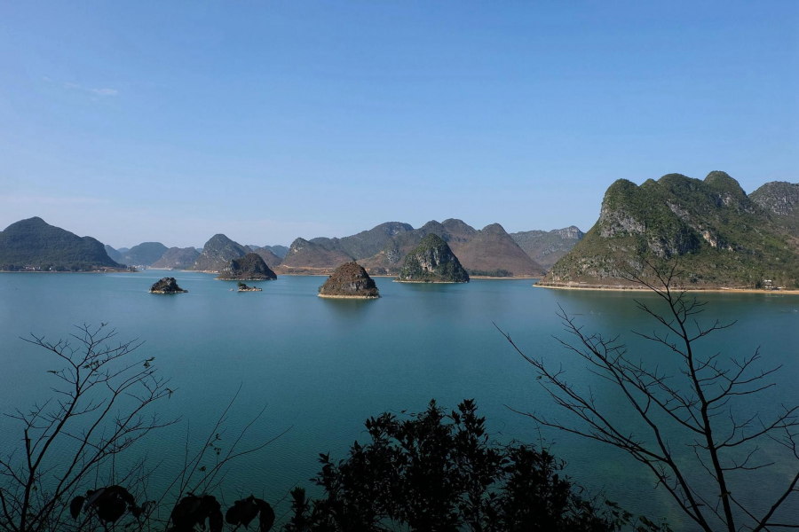 晴天下的渠洋湖，来几张渠洋湖玩玩 - 靖西市·靖西网