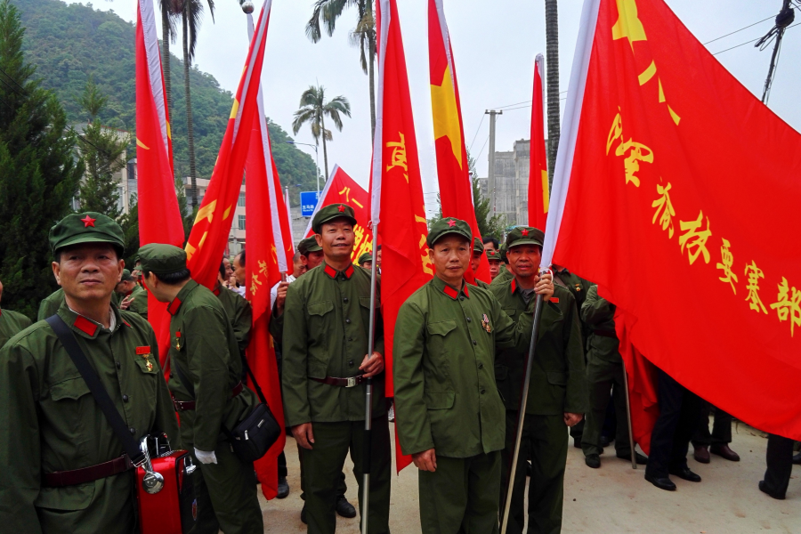 2016年春，广东籍中越战争参战老兵来靖西烈士陵园拜祭英烈。 - 靖西市·靖西网