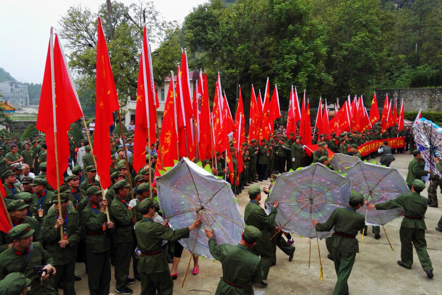 2016年春，广东籍中越战争参战老兵来靖西烈士陵园拜祭英烈。 - 靖西市·靖西网