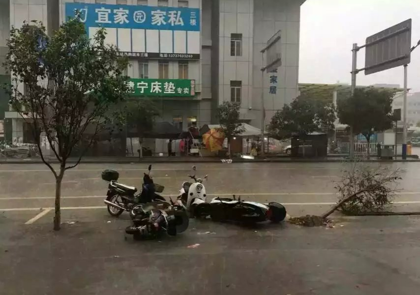 傍晚一场暴风雨夹冰雹“袭击”靖西，整个市区都被打得好“狼狈” - 靖西市·靖西网