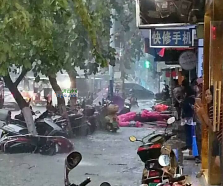 靖西暴风雨夹冰雹，吹翻了多少辆车，吹倒了多少棵树，湿透了我多少层内裤 - 靖西市·靖西网