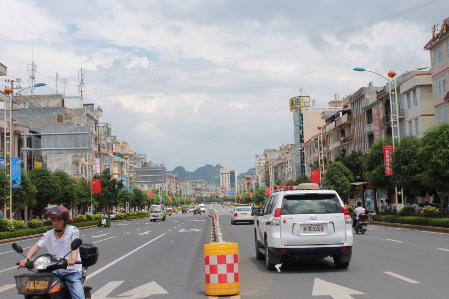 最新拍的靖西市绣球大道 - 靖西市·靖西网