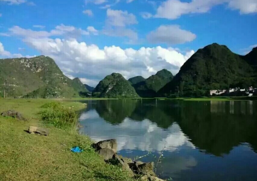 果乐乡连境湖，靖西市唯一地图上标注的天然湖。 - 靖西市·靖西网