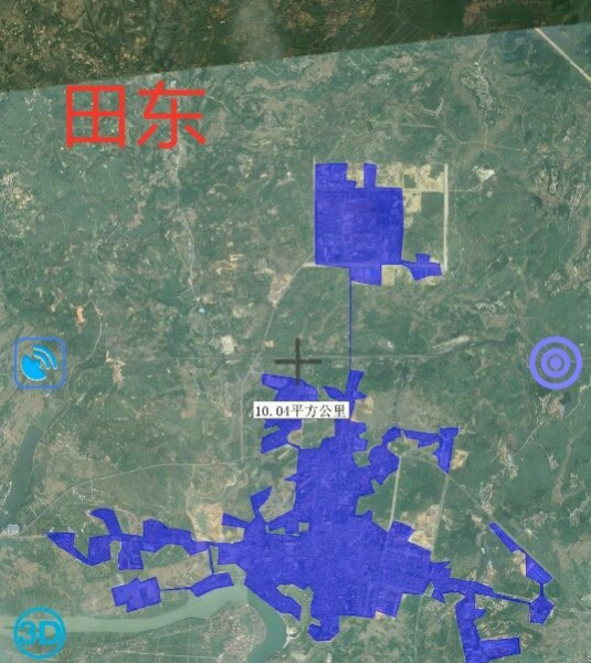 最新谷歌地图：看看靖西和周边县市的城区面积，意想不到！ - 靖西市·靖西网