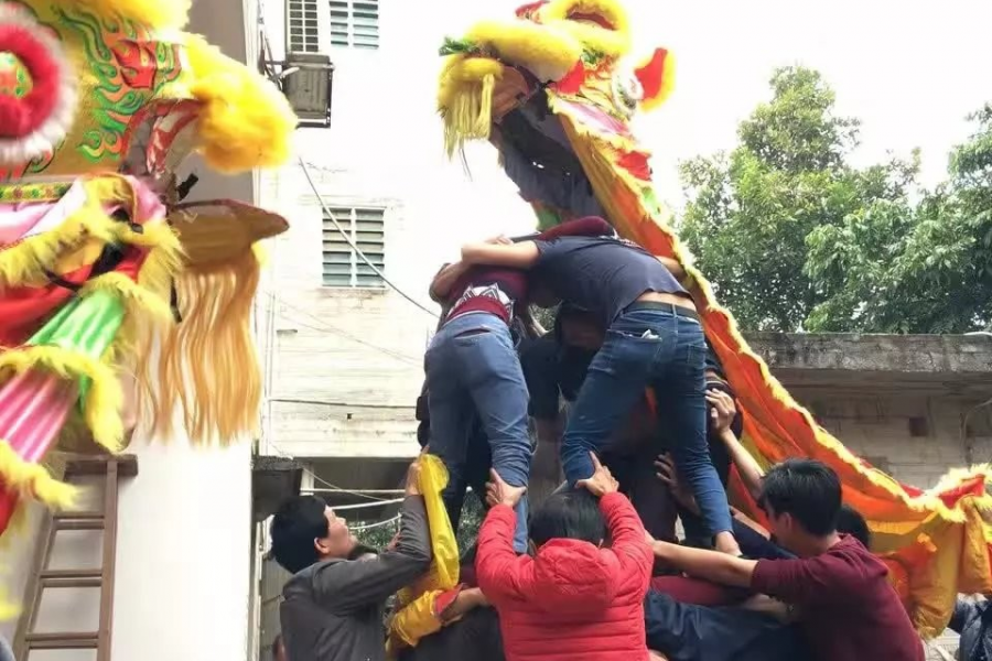 舞狮拜厨取红包 - 靖西市·靖西网