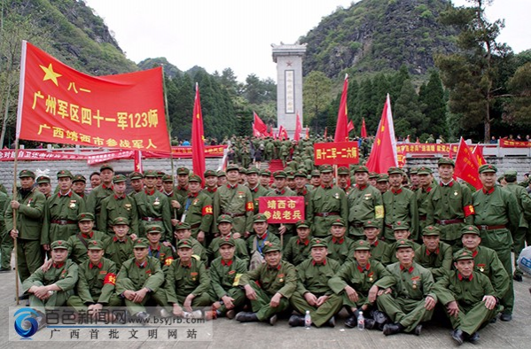 千余名参战老兵祭奠英烈。感人泪下！ - 靖西市·靖西网