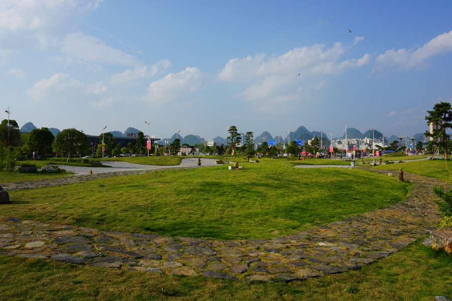 太极山上看靖西市区 - 靖西市·靖西网