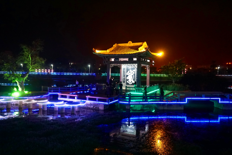 百色沙滩公园夜景 - 靖西市·靖西网