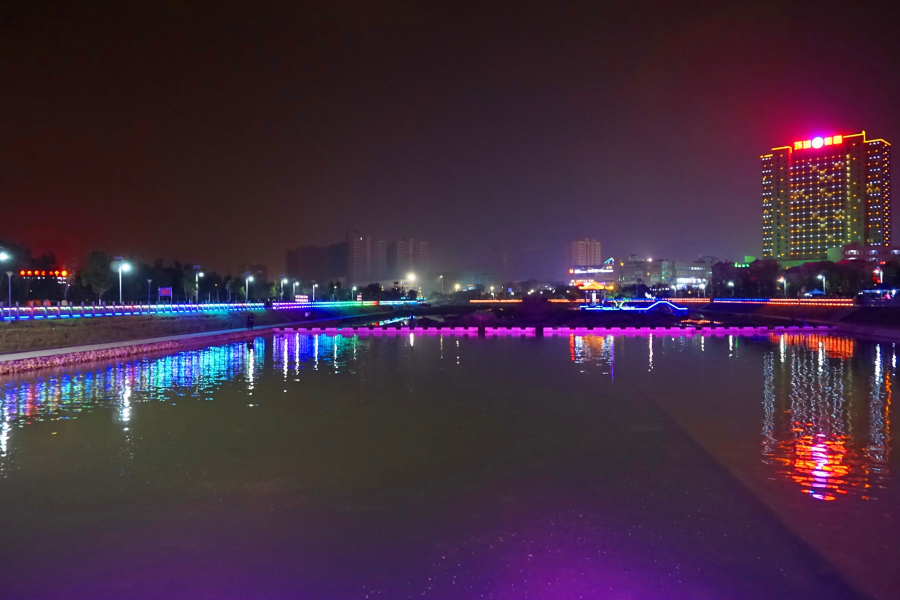 百色沙滩公园夜景 - 靖西市·靖西网