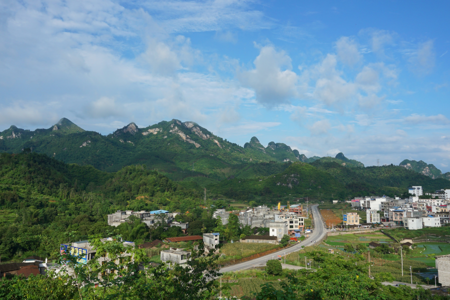 朝霞下的家乡，美丽祥和的壮乡。 - 靖西市·靖西网