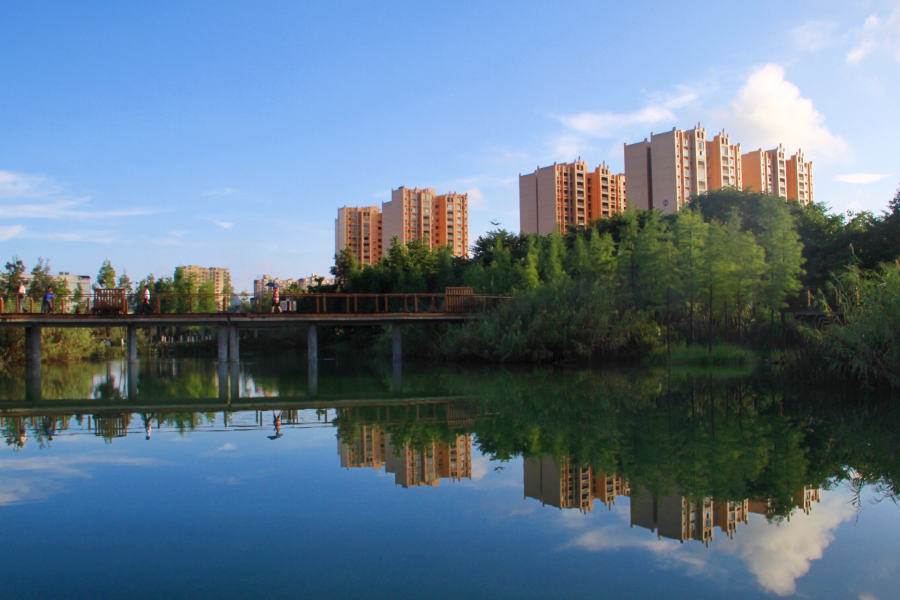 夕阳下的湿地公园 - 靖西市·靖西网