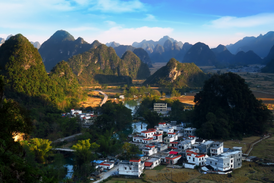 依山傍水好地方，靖西市大兴村小景。 - 靖西市·靖西网