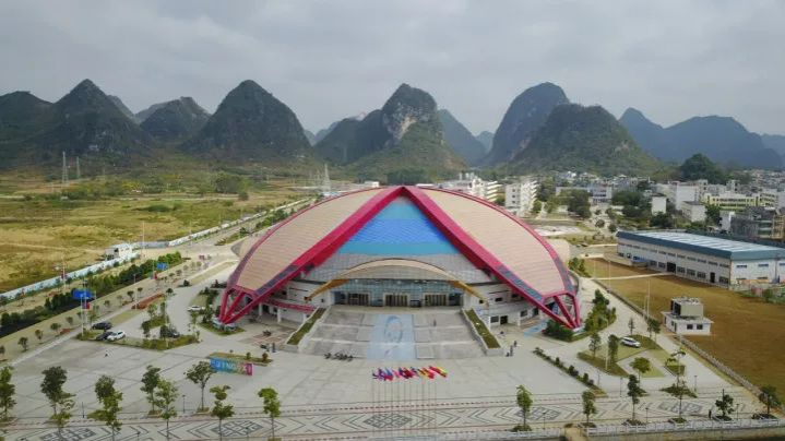 漂亮！靖西体育馆变这么美了…… - 靖西市·靖西网