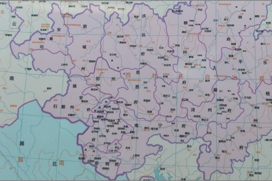 靖西古老时候的地图：归顺州地图 - 靖西市·靖西网