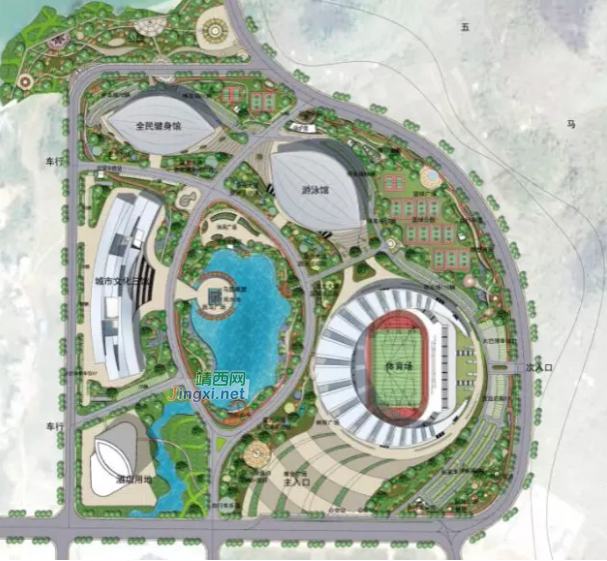 靖西乒乓体育中心设计方案完成。逐步进入施工阶段。 - 靖西市·靖西网