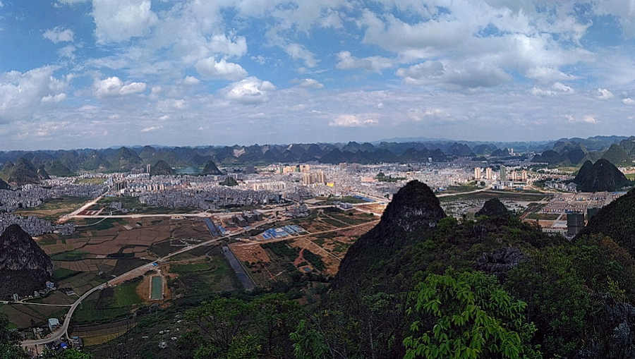 发两张手机拍的全景图 - 靖西市·靖西网