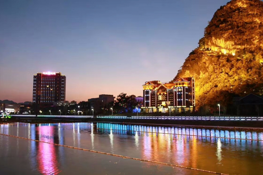 灯光璀璨，美丽靖西 - 靖西市·靖西网