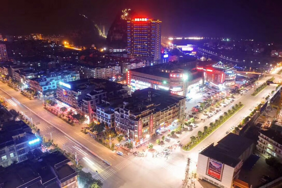 灯光璀璨，美丽靖西 - 靖西市·靖西网