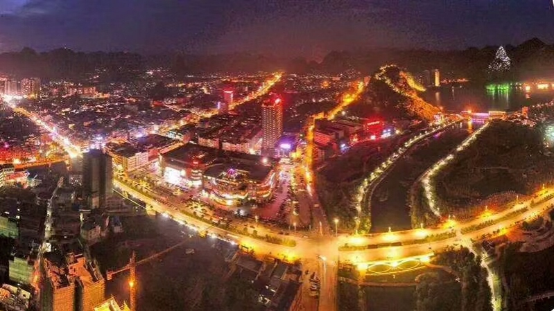 灯光璀璨，美丽靖西 - 靖西市·靖西网