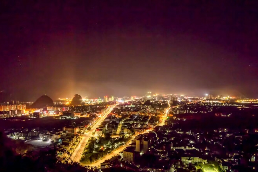 灯光璀璨，美丽靖西 - 靖西市·靖西网