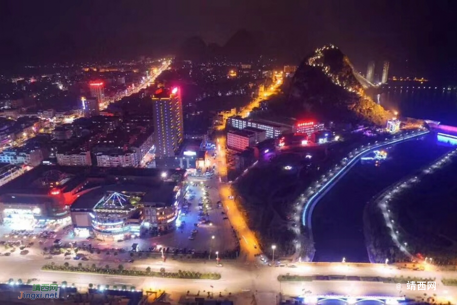 灯光璀璨，美丽靖西 - 靖西市·靖西网