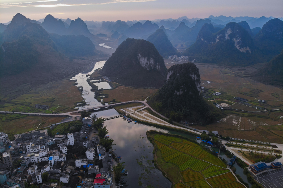 山黄树枯，绿水依旧，靖西鹅泉冬景。 - 靖西市·靖西网