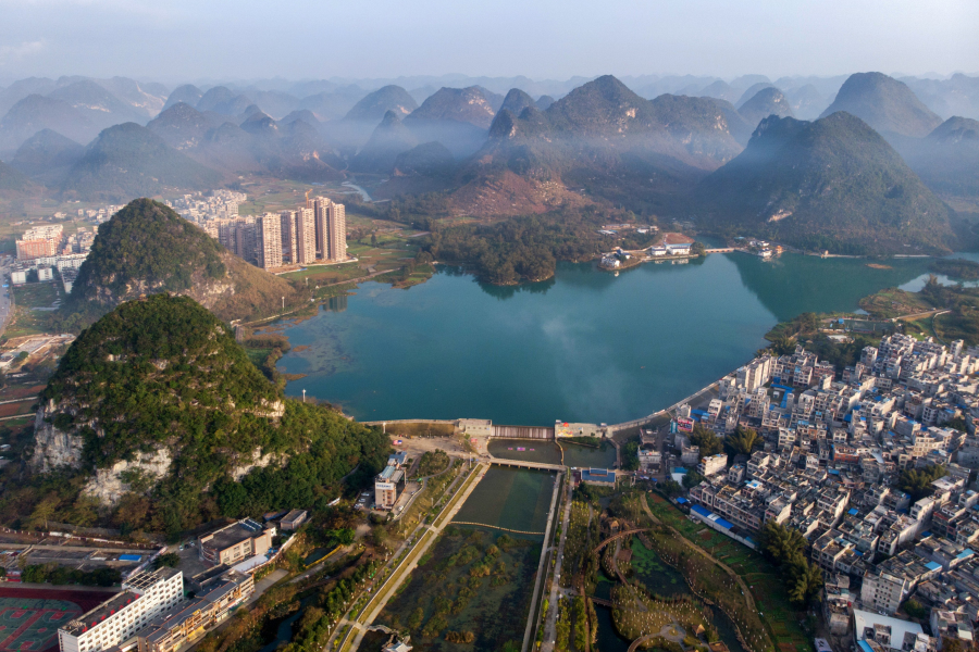 春节前的靖西龙潭和市中心。 - 靖西市·靖西网