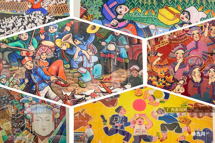 "东方毕加索"式靖西农民画亮相广西美术馆 - 靖西市·靖西网