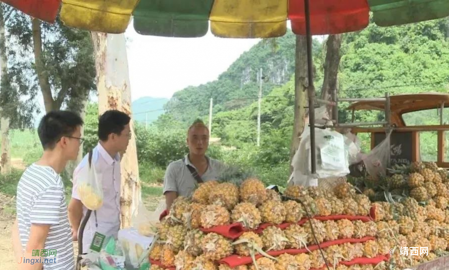 街头惊现网红菠萝头，他剪个菠萝头卖菠萝“红”了 - 靖西市·靖西网