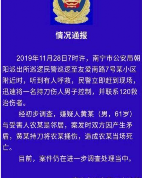 南宁一男子被毒瘾邻居捅死 周围居民不断发出尖叫声 - 靖西市·靖西网